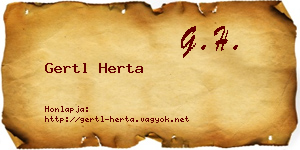 Gertl Herta névjegykártya